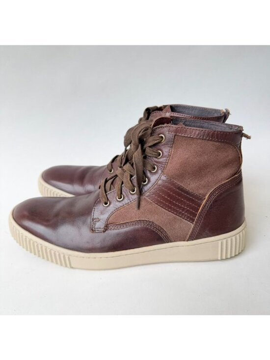 John Varvatos Bedford Trooper High Top Sneakers Brown Men\'s 10.5 main image 10